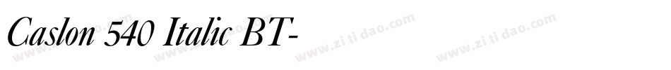 Caslon 540 Italic BT字体转换